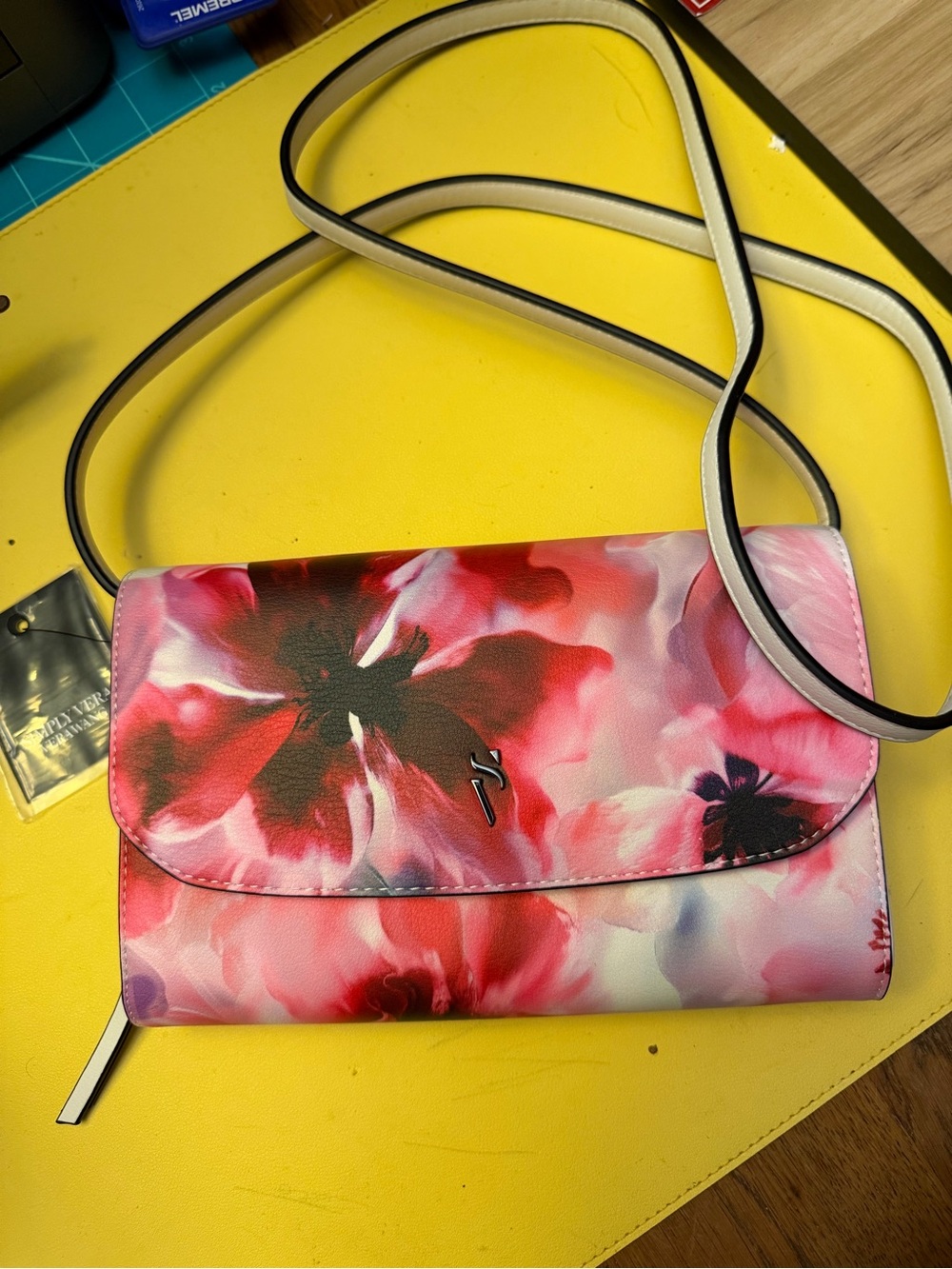 Floral Crossbody Clutch - Pink Multi